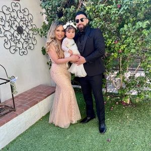 Mermaid gold embellished dress so beautiful 🤩 worn 5 hours only.